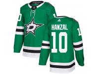 #10 Authentic Martin Hanzal Green Adidas NHL Home Men's Jersey Dallas Stars