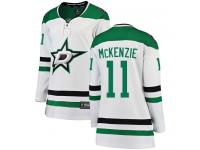 #11 Breakaway Curtis McKenzie White NHL Away Women's Jersey Dallas Stars