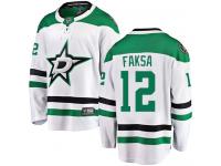 #12 Breakaway Radek Faksa White NHL Away Men's Jersey Dallas Stars