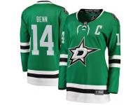 #14 Breakaway Jamie Benn Green NHL Home Women's Jersey Dallas Stars