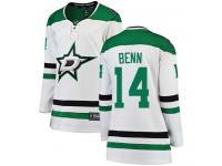 #14 Breakaway Jamie Benn White NHL Away Women's Jersey Dallas Stars
