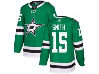 #15 Authentic Bobby Smith Green Adidas NHL Home Youth Jersey Dallas Stars