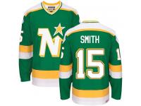 #15 Authentic Bobby Smith Green CCM NHL Men's Jersey Throwback Dallas Stars