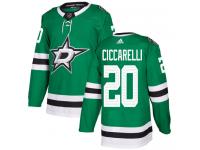 #20 Authentic Dino Ciccarelli Green Adidas NHL Home Youth Jersey Dallas Stars