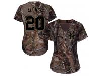#20 Authentic Pete Alonso Women's Camo Baseball Jersey - New York Mets Realtree Collection Flex Base