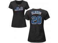 #20 Pete Alonso Women's Black Baseball - Name & Number New York Mets T-Shirt
