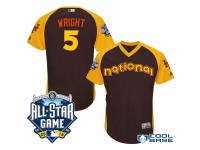 2016 MLB All-Star National New York Mets #5 David Wright Brown Run Derby Cool Base Jersey