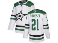 #21 Authentic Antoine Roussel White Adidas NHL Away Youth Jersey Dallas Stars