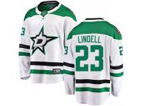 #23 Breakaway Esa Lindell White NHL Away Men's Jersey Dallas Stars