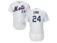 #24 Robinson Cano White Baseball Home Men's Jersey New York Mets Flex Base