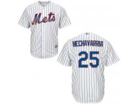 #25 Authentic Adeiny Hechavarria Youth White Baseball Jersey - Home New York Mets Cool Base