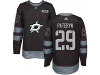 #29 Authentic Greg Pateryn Black Adidas NHL Men's Jersey Dallas Stars 1917-2017 100th Anniversary