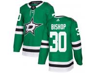 #30 Authentic Ben Bishop Green Adidas NHL Home Men's Jersey Dallas Stars
