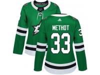 #33 Authentic Marc Methot Green Adidas NHL Home Women's Jersey Dallas Stars