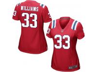 #33 Game Joejuan Williams Red Football Alternate Women's Jersey New England Patriots