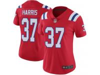 #37 Limited Damien Harris Red Football Alternate Women's Jersey New England Patriots Vapor Untouchable