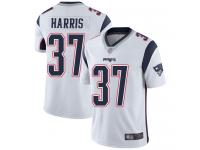 #37 Limited Damien Harris White Football Road Men's Jersey New England Patriots Vapor Untouchable