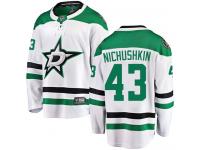 #43 Breakaway Valeri Nichushkin White NHL Away Men's Jersey Dallas Stars
