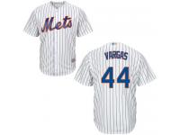 #44 Authentic Jason Vargas Youth White Baseball Jersey - Home New York Mets Cool Base