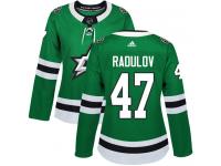 #47 Authentic Alexander Radulov Green Adidas NHL Home Women's Jersey Dallas Stars