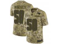 #50 Limited Chase Winovich Camo Football Men's Jersey New England Patriots 2018 Salute to Service