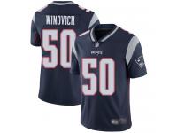 #50 Limited Chase Winovich Navy Blue Football Home Men's Jersey New England Patriots Vapor Untouchable