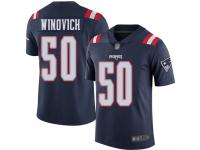 #50 Limited Chase Winovich Navy Blue Football Men's Jersey New England Patriots Rush Vapor Untouchable
