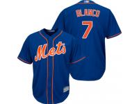 #7 Authentic Gregor Blanco Youth Royal Blue Baseball Jersey - Alternate Home New York Mets Cool Base