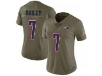 #7 Limited Jake Bailey Olive Football Women's Jersey New England Patriots 2017 Salute to Service