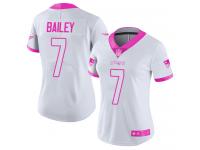 #7 Limited Jake Bailey White Pink Football Women's Jersey New England Patriots Rush Fashion