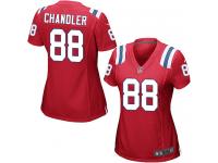 #88 Scott Chandler New England Patriots Alternate Jersey _ Nike Women's Red NFL Game