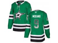 #9 Authentic Mike Modano Green Adidas NHL Men's Jersey Dallas Stars Drift Fashion