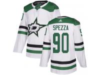 #90 Authentic Jason Spezza White Adidas NHL Away Men's Jersey Dallas Stars