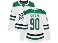 #90 Authentic Jason Spezza White Adidas NHL Away Women's Jersey Dallas Stars