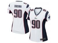 #90 Malcom Brown New England Patriots Road Jersey _ Nike Women's White NFL Game