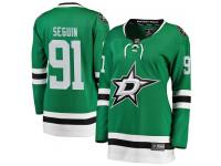 #91 Breakaway Tyler Seguin Green NHL Home Women's Jersey Dallas Stars