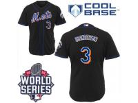 Black Curtis Granderson Men #3 Majestic MLB New York Mets 2015 World Series Jersey