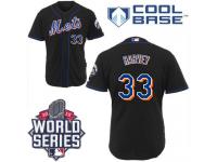 Black Matt Harvey Youth #33 Majestic MLB New York Mets 2015 World Series Jersey