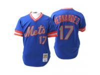 Blue Throwback Keith Hernandez Men #17 Mitchell And Ness MLB New York Mets Jersey
