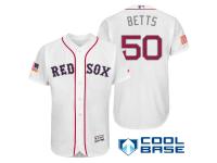 Boston Red Sox #50 Mookie Betts White Stars & Stripes 2016 Independence Day Cool Base Jersey