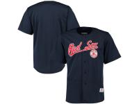 Boston Red Sox Stitches Polyester Button-Up Jersey - Navy
