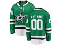 Breakaway Green NHL Home Youth Jersey Customized Dallas Stars