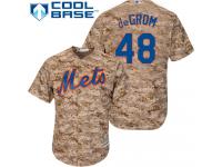 Camo Jacob DeGrom Men #48 Majestic MLB New York Mets Cool Base Alternate Jersey