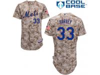 Camo Matt Harvey Youth #33 Majestic MLB New York Mets Cool Base Alternate Jersey