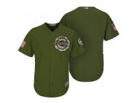 Chicago Cubs Camo Olive Salute Official Cool Base Team Jersey