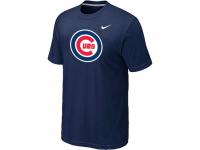 Chicago Cubs Nike Heathered Dark Blue Club Logo T-Shirt