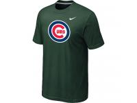 Chicago Cubs Nike Heathered Dark Green Club Logo T-Shirt