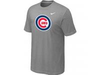 Chicago Cubs Nike Heathered Light Gray Club Logo T-Shirt