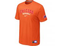 Chicago Cubs Orange Nike Short Sleeve Practice T-Shirt