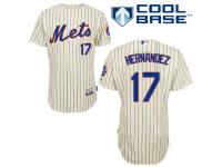 Cream Keith Hernandez Men #17 Majestic MLB New York Mets Cool Base Home Jersey
